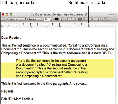 text editor for mac margins